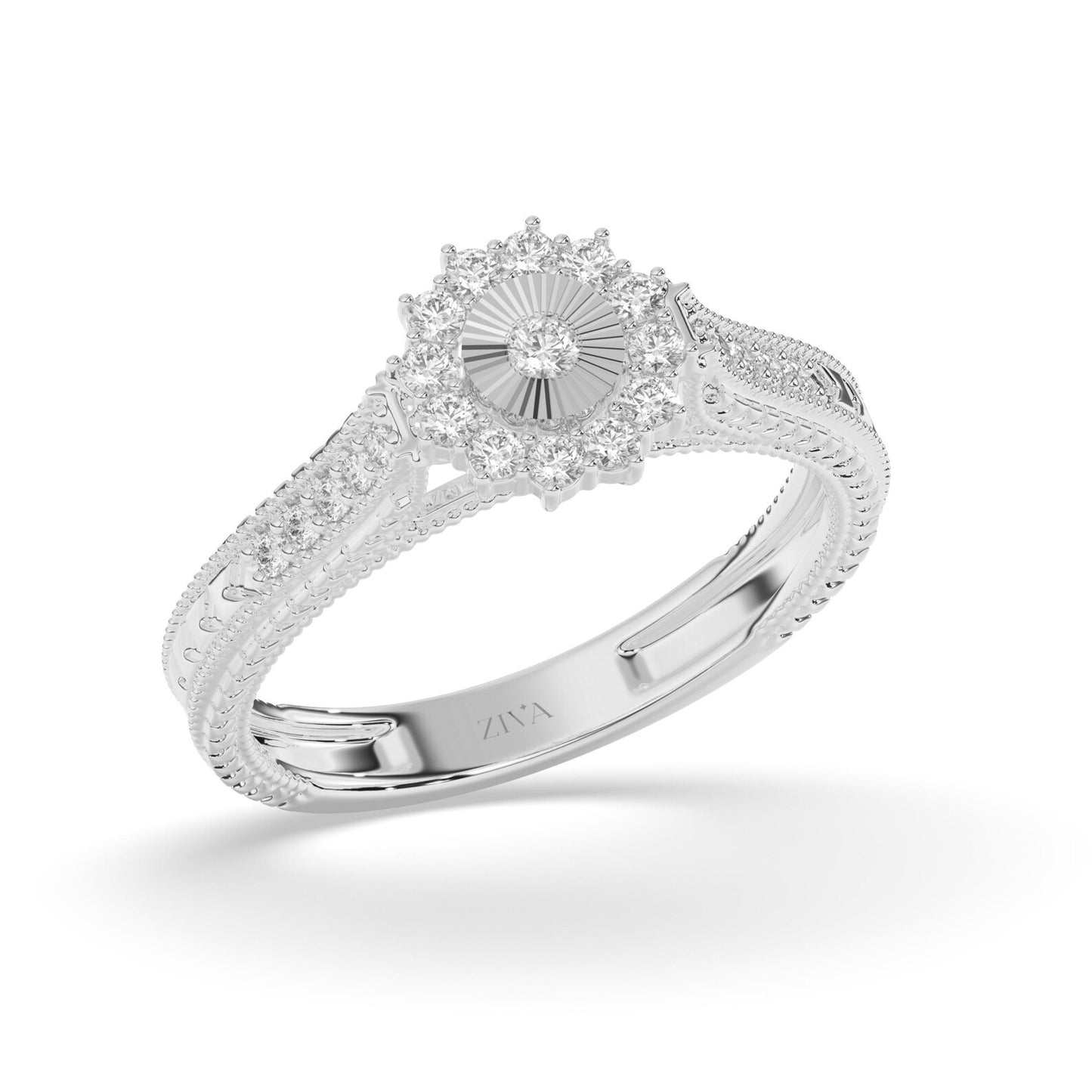 Veloria Halo Diamond Ring